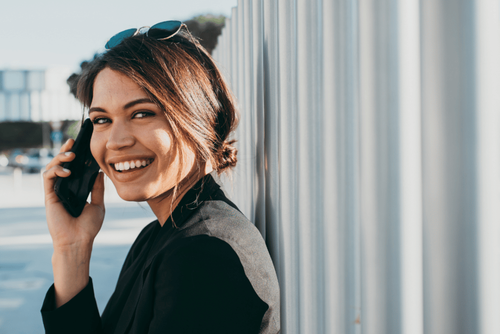 Woman on phone call