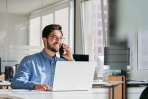 Busy salesperson
