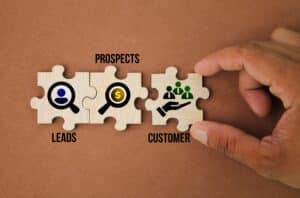 leads, prospects, customers as puzzle pieces