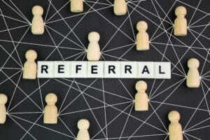 Referrals wooden figures