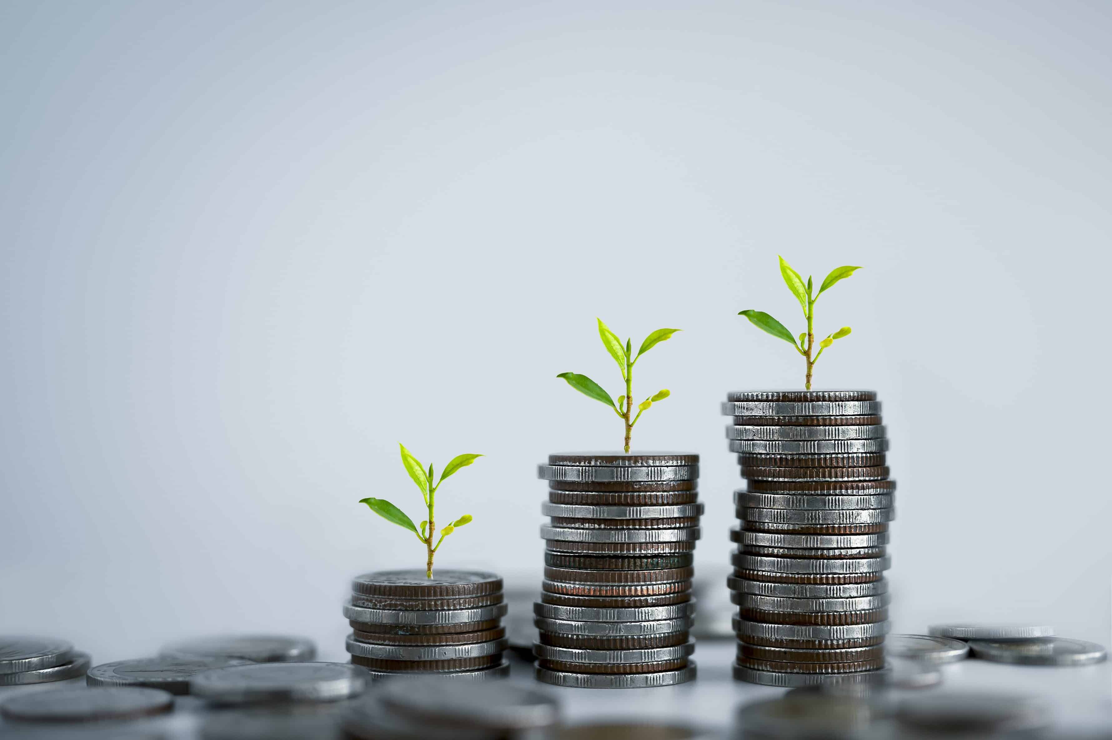 Plants on increasing coins