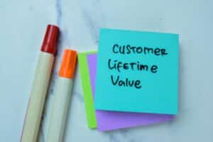 Customer Lifetime Value on sticky pad