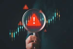 Ai Risk Concept With Magnifying Glass
