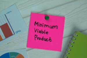 Minimum Viable Product in a sticky note
