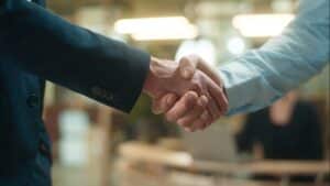 Close up handshake